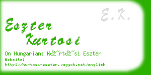 eszter kurtosi business card